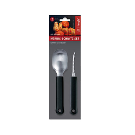 Louis Tellier 901850210 Triangle® Triangle® Pumpkin Carving Kit (2) Pieces Includes: (1) Fruit Spoon