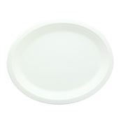 PacknWood 210APUO24F - Sugarcane Plate (No Added PFAs), 12.2"L X 9.4"W, White