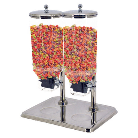 Omcan 80531 Stainless Steel Cereal Double Dispenser With 7.5 L (x2) Capacity