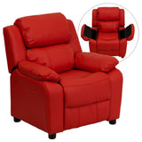 Flash Furniture BT-7985-KID-RED-GG Kids Recliner 25"W X 26"- 39"D X 28"H Contemporary Style