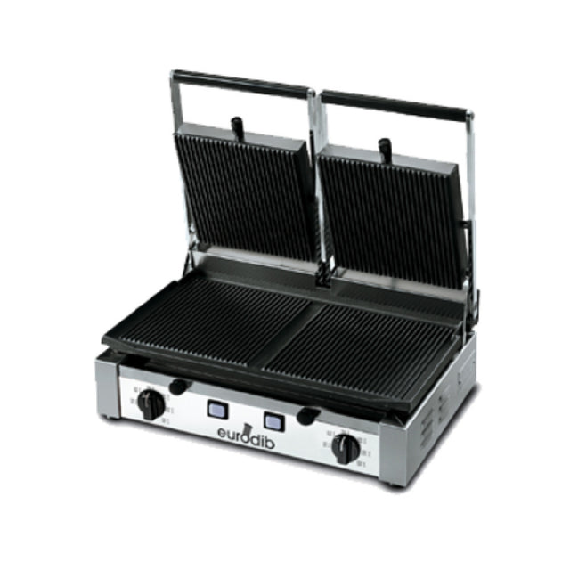 Eurodib PDR3000220 Eurodib Panini Grill Double Ribbed Top & Bottom