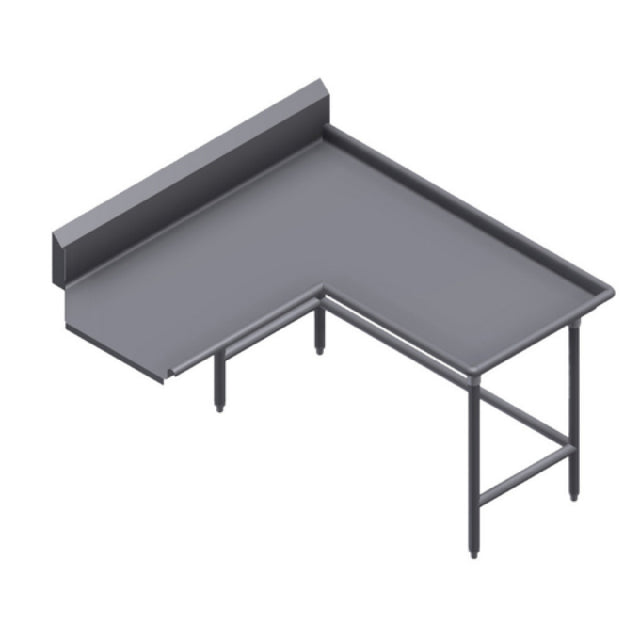 Winholt CDT-14-I-96R - Island Clean Dish Table, Right To Left, 9" High Backsplash With 2" 45⁰ Return