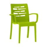 Grosfillex US811152 Essenza Stacking Armchair Designed For Outdoor Use Air Molding Technology Resin