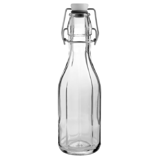 Arc Cardinal FJ016 Arcoroc Paneled Swing Top Bottle Swing Top Bottle 25.25 Oz Soda Lime Glass