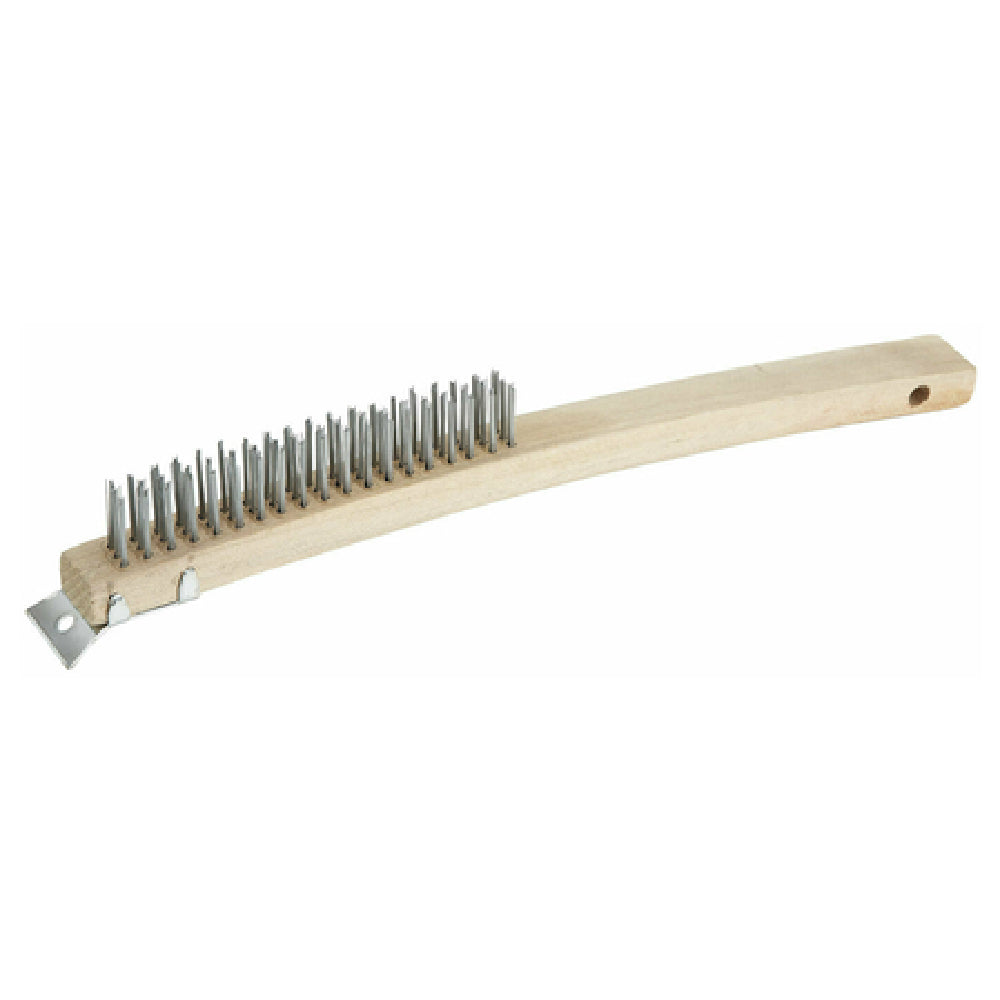 Winco BR-319 Wire Brush 14" O.A.L. 3 X 19 Rows Of Wire