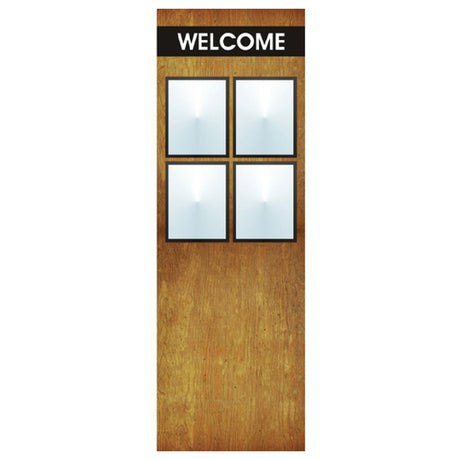 Hubert 74070 - Menu Board, 8-pocket, Floor Stand