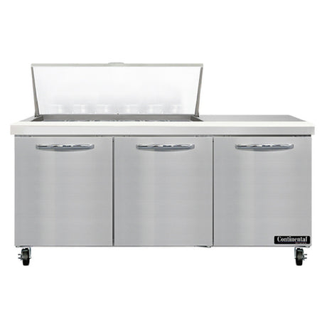Continental Refrigerator SW72N18M Mighty Top Sandwich Unit 72"W 20.6 Cu Ft Capacity
