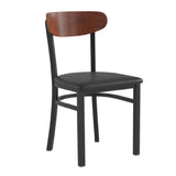 Flash Furniture XU-DG6V5BV-WAL-GG Wright Dining Chair 500 Lb. Weight Capacity