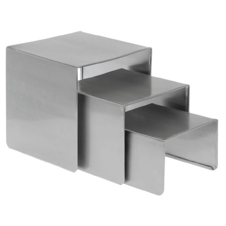 Hubert 96394 - Display Riser Set, 3-piece, Includes (1) Each Sizes: 6" X 6" X 4"H