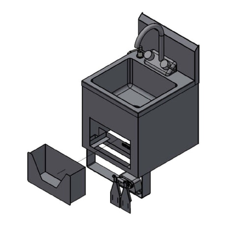 Winholt WS-HS-1210KV-6-ISD-ITD-KT - Hand Sink, Wall Mounted, Overall Dimensions: 14"W X 15"D X 25-9/10"H