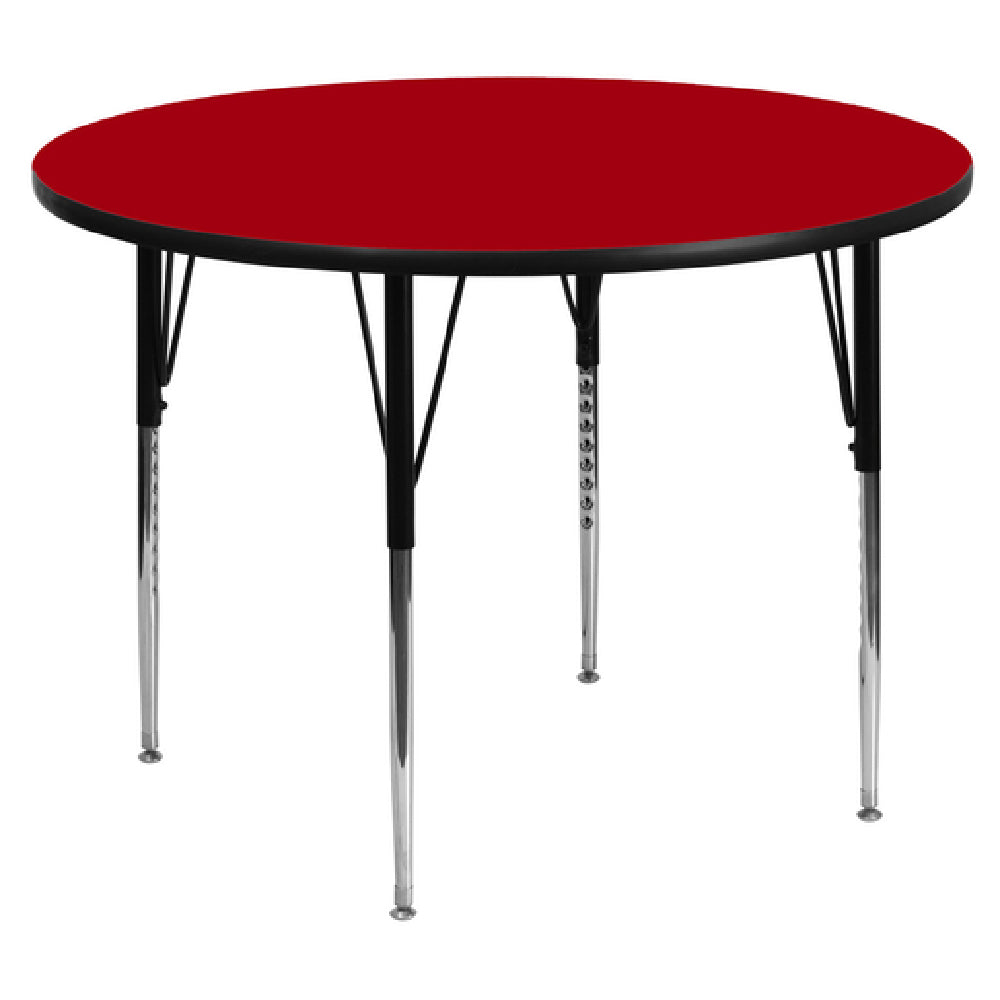 Flash Furniture XU-A60-RND-RED-T-A-GG Activity Table 60" Dia. X 21-1/8" To 30-1/8" Adjustable Height