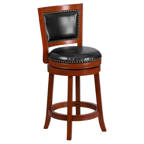 Flash Furniture TA-355526-LC-CTR-GG Swivel Bar Stool 26"H Seat Counter Height