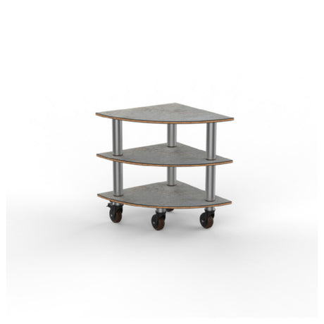 Steelite MGCMLX04GSXH - Modular Classic Corner Unit Grey Slate Stainless Steel Heavy Duty Casters