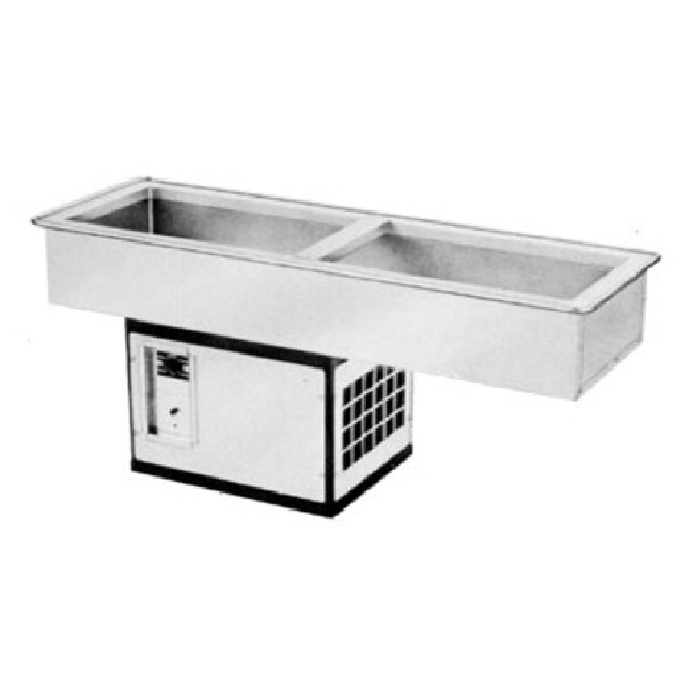 Atlas Metal WCML-2 Slim-Line Cold Food Drop-In Unit Refrigerated 2-pan Size