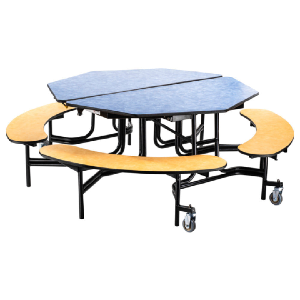 National Public Seating MTO60B NPS® Mobile Cafeteria Table With Benches 60"W X 60"D X 29"H