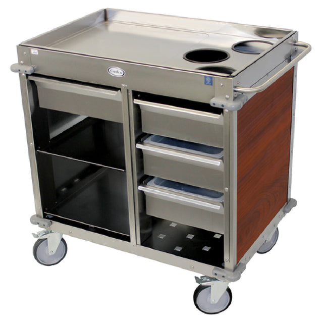 Cadco BC-4-L5 MobileServ® Beverage Cart Back-loading (3) Airpot Wells