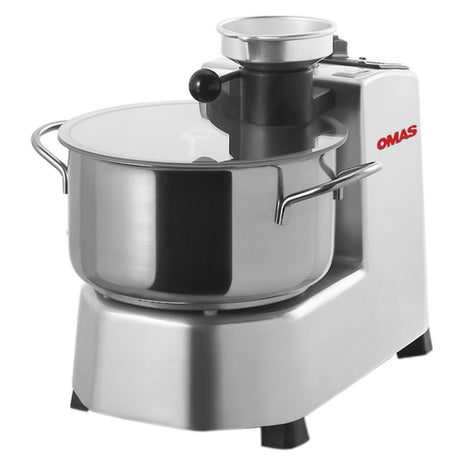 Omas VBl FP35 - Food Processor, 3.5 Liter Capacity Stainless Steel Bowl, Rounded Thermic Bottom