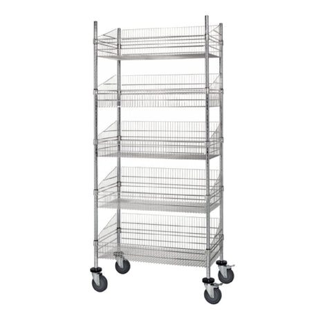 Quantum WRC74-BSK1860C-5 Post Basket Cart 60"W X 18"D X 80"H 1200 Lbs. Load Capacity