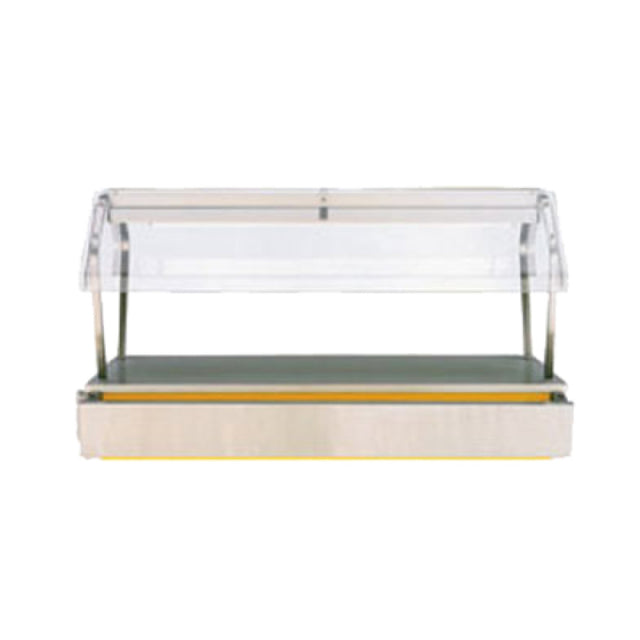 Vollrath 9860805 74" Economy Buffet Breath Guard Single Side Service Operator Side Acrylic Trimmed To Cover Half Of Upper Portion Of Operator Side (required For Strength)