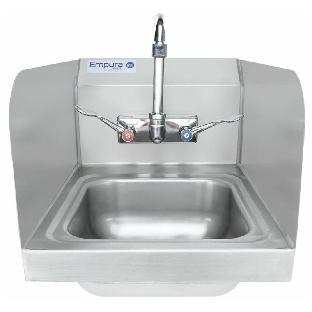 Empura Stainless EHS12SPWH Hand Sink Wall Mounted 16"D X 12"W X 13"H Overall