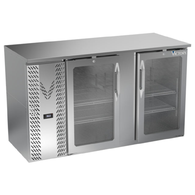 Victory VBBN58HC-FG-S - Back Bar Refrigerator, Food Rated, Two-section