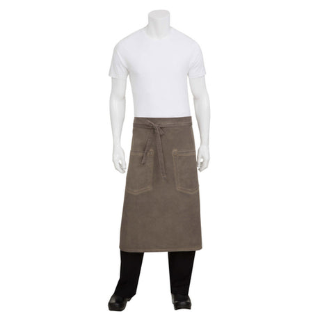 Chef Works ALWAQ024-EAB-0 Dorset Bistro Apron 31"L X 31"W Grommets For Ties