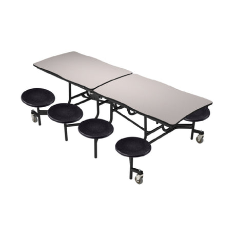 National Public Seating MSTS8 NPS® Mobile Cafeteria Table 8 Stools