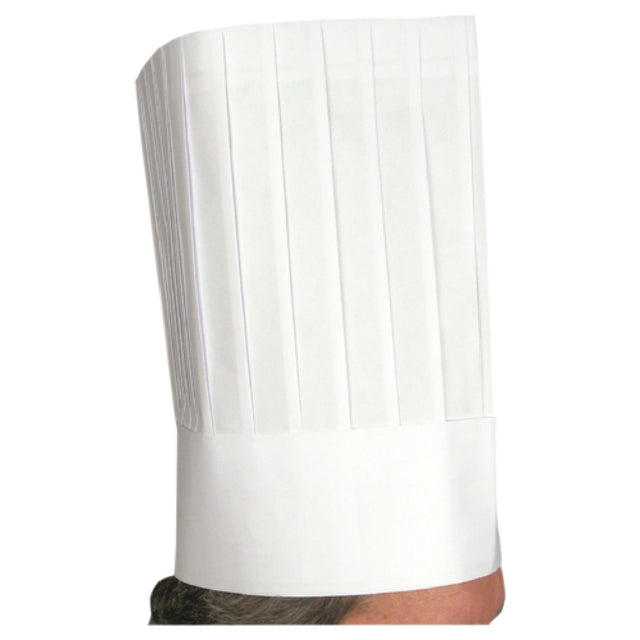 Winco DCH-12 Disposable Chef's Hat 12" Signature Chef (10 Pieces Per Bag)