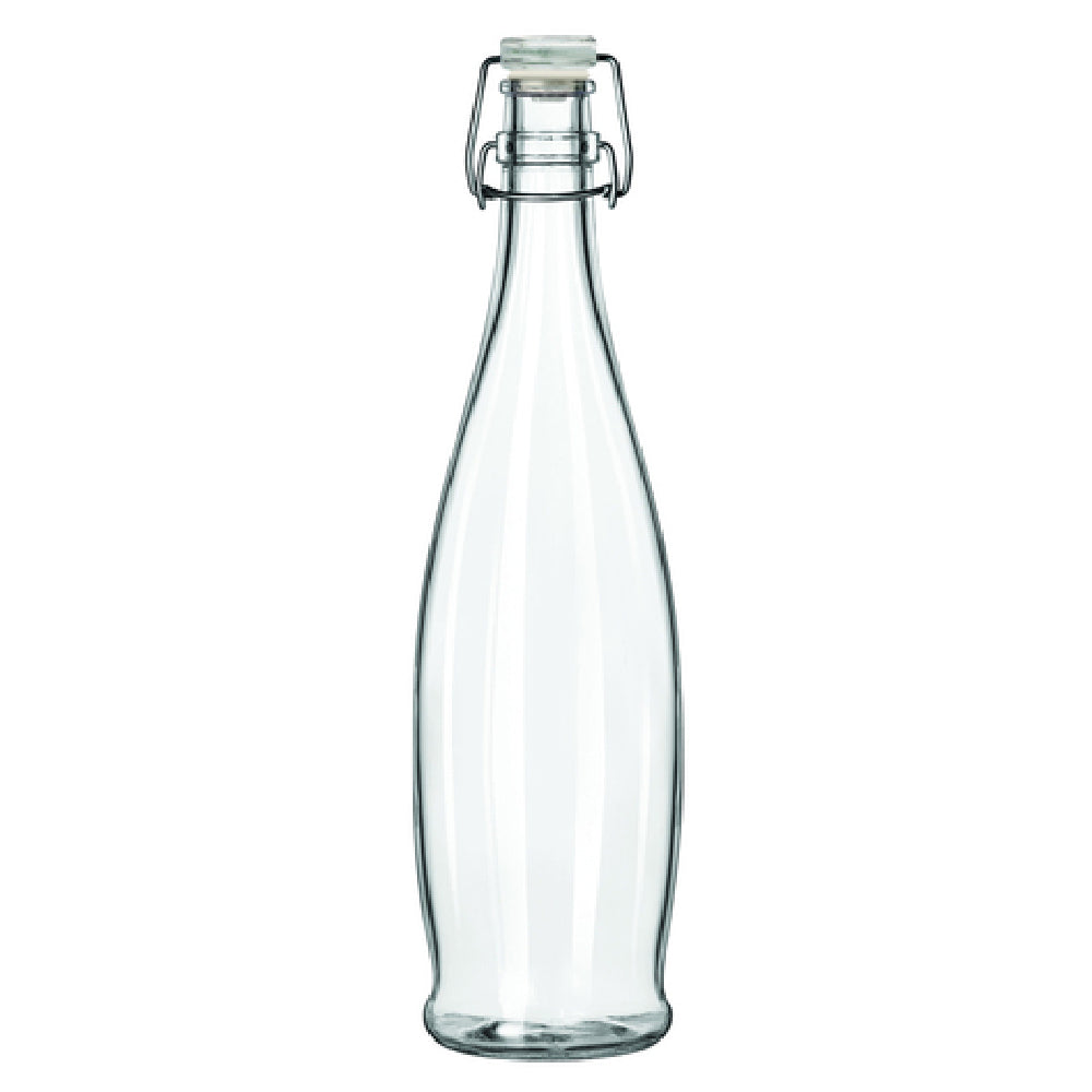 Libbey 13150034 Water Bottle 1 Liter (33-7/8 Oz.) With Clear Wire Bail Lid