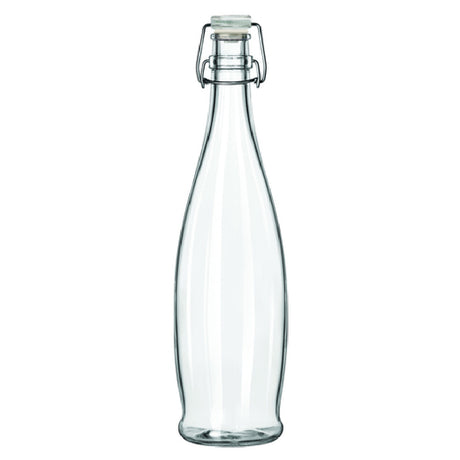 Libbey 13150034 Water Bottle 1 Liter (33-7/8 Oz.) With Clear Wire Bail Lid