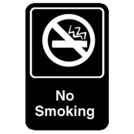 Franklin Machine Products 280-1164 Sign "No Smoking" 6" X 9"