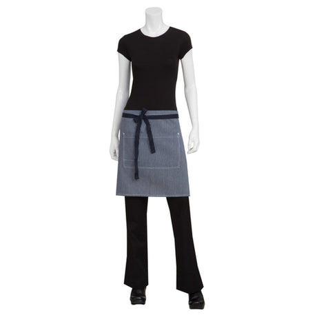 Chef Works AHWPT002-IBL-0 Portland Bistro Apron 19"L X 31" Half Length