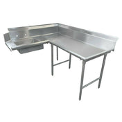 Klinger's Trading DTS-3064L Soiled Dishtable Corner Design 59" Machine To Corner