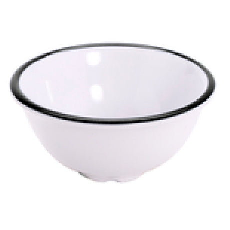 GET Enterprises B-30-W/BK Settlement Bistro™ Enamelware Side Dish Bowl 3 Oz. (4 Oz. Rim-full)