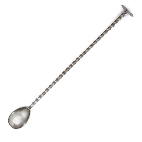 Spill-Stop 825-34 Bonzer Disc Muddler Bar Spoon 10-3/5" (25cm) Twisted Handle