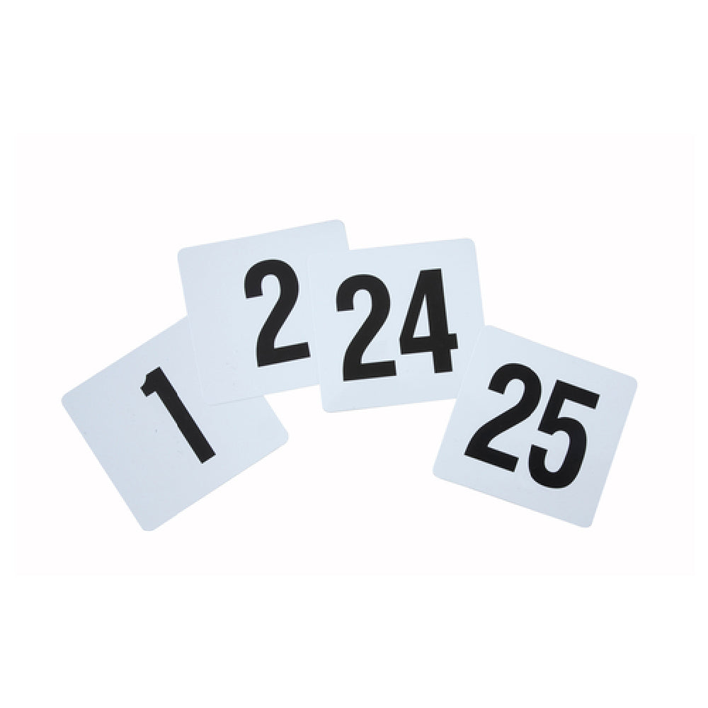 Winco TBN-25 Table Numbers Set Each Set Includes Numbers: 1-254" X 3-3/4"