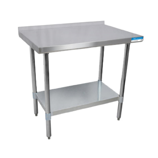 BK Resources VTTR-7224 Work Table 72"W X 24"D 18/430 Stainless Steel Top