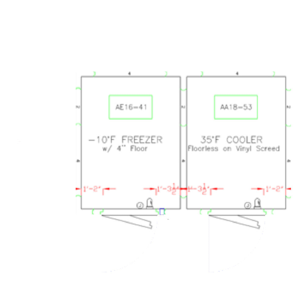 American Panel 8X12-I Walk-In Combination Cooler/Freezer (50/50 Split) 7'-6" H X 11'-7" W X 7'-9" D