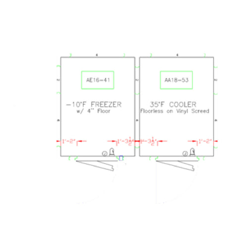 American Panel 8X12-I Walk-In Combination Cooler/Freezer (50/50 Split) 7'-6" H X 11'-7" W X 7'-9" D