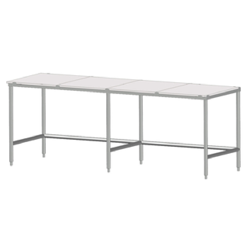 SPG 8MCT-30 - Universal Stainless Work Table, 96"W X 30"D, 5/8" Poly Top