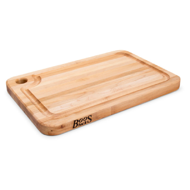 John Boos MPL1812125-FH-GRV Cutting Board 18"W X 12"D X 1-1/4" Thick Edge Grain Construction