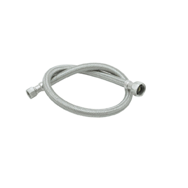 T&S Brass 017420-45TL Hose 24" Flexible Tin Lined Supply Hose With 3/8" Compression Female Swivel Nut Inlet
