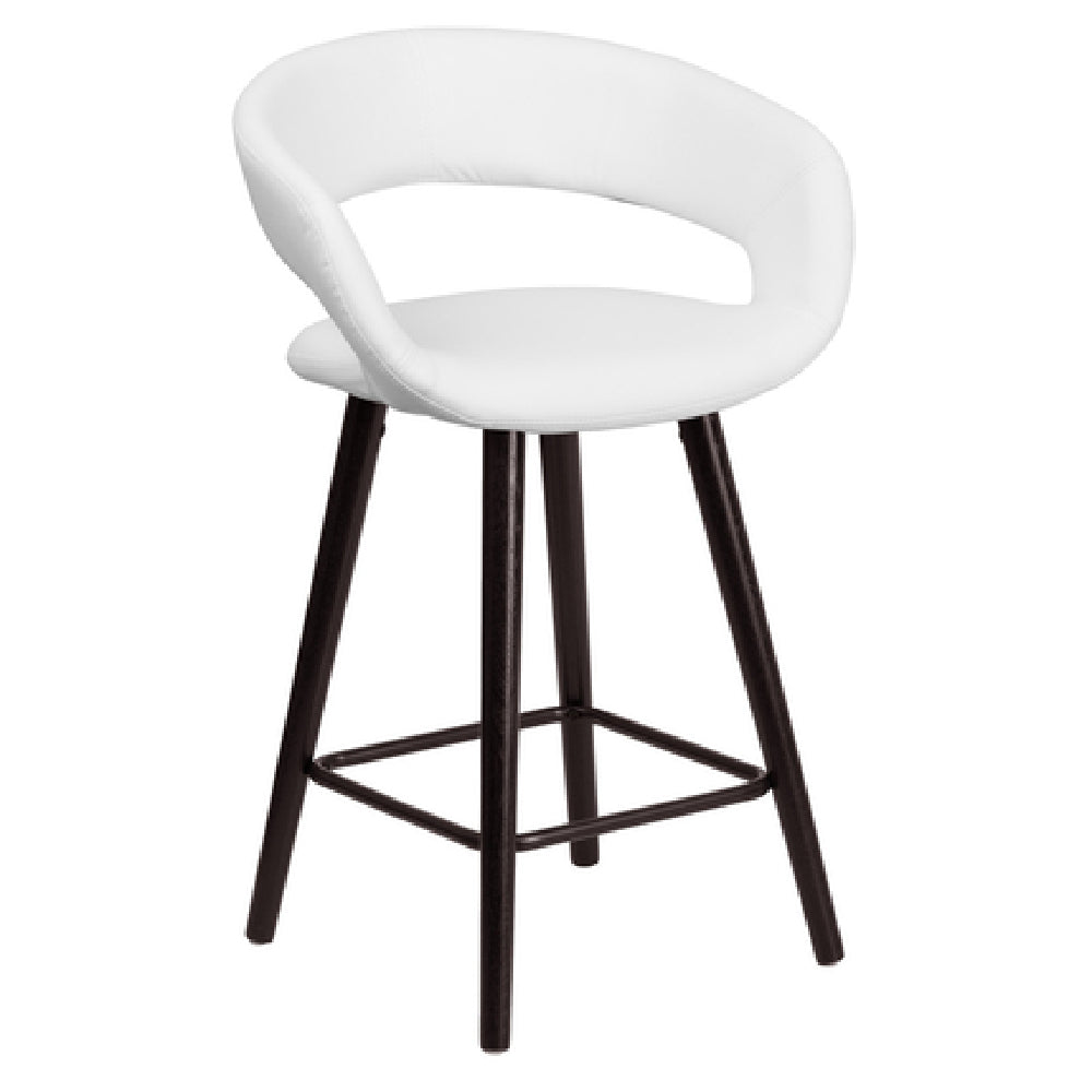 Flash Furniture CH-152561-WH-VY-GG Brynn Series Bar Stool 24"H Seat Counter Height