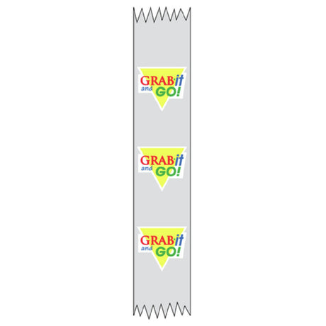 Hubert 67339 - Merchandising Food Tape, "Grab It And Go", 1" X 500' Roll
