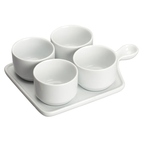 Winco WDP016-102 Quartet Tapas Set 9-3/4" X 6-3/4" O.A. Includes: (4) 5 Oz.