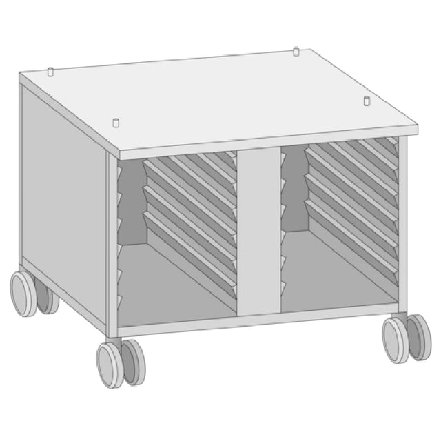 Rational 60.30.335 US III Mobile Oven Stand 14 Supporting Rails Side Panels