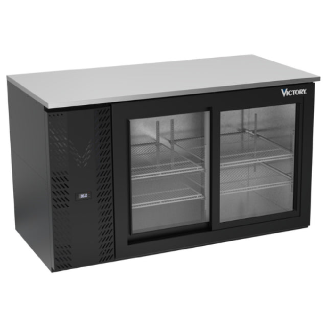 Victory VBB58HC-GS-B - Back Bar Refrigerator, Two-section, 58"W X 29-1/4”D X 34"H