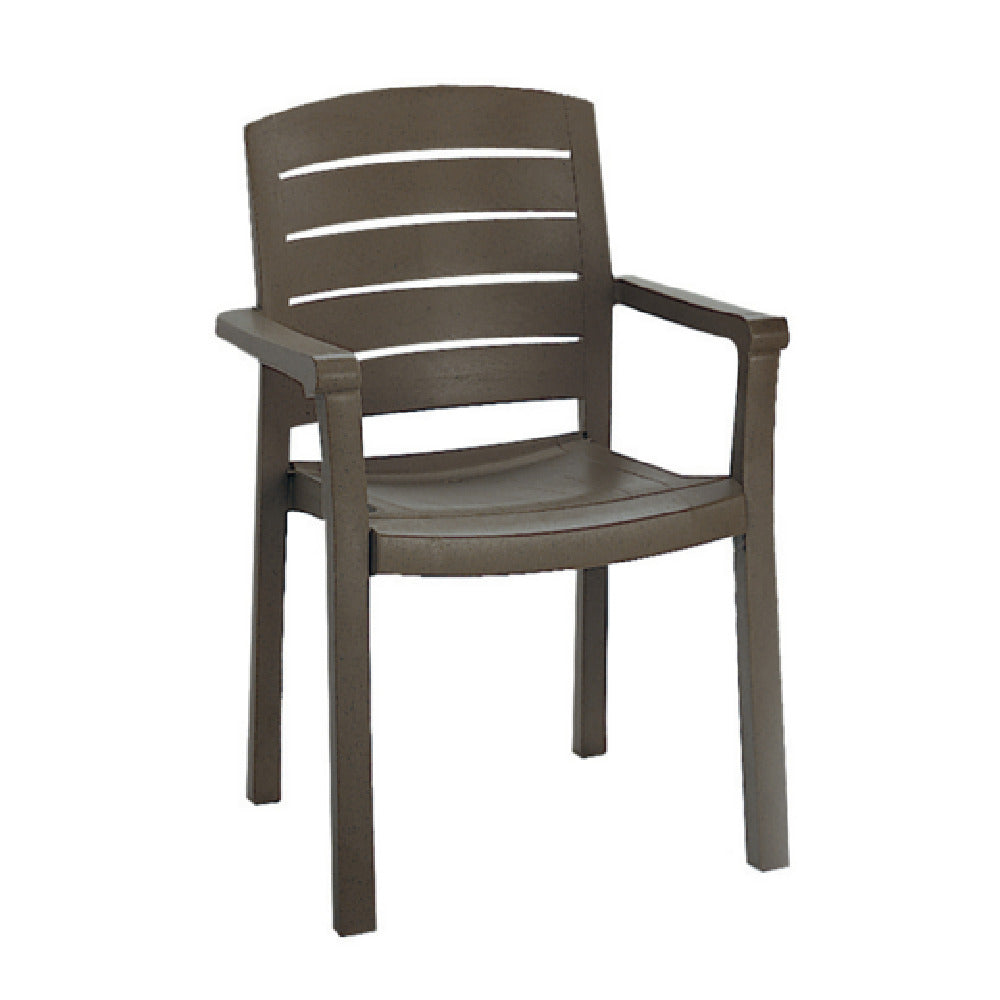 Grosfillex US119037 - Acadia Classic Stacking Dining Armchair, Designed For Outdoor Use