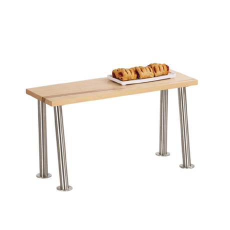 Cal Mil 22396-11-71 Maple Riser 20"W X 7"D X 11"H Maple Wood & Stainless Steel Construction