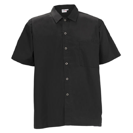 Winco UNF-1K3XL Broadway Chef Shirt Short Sleeved Snap Buttons